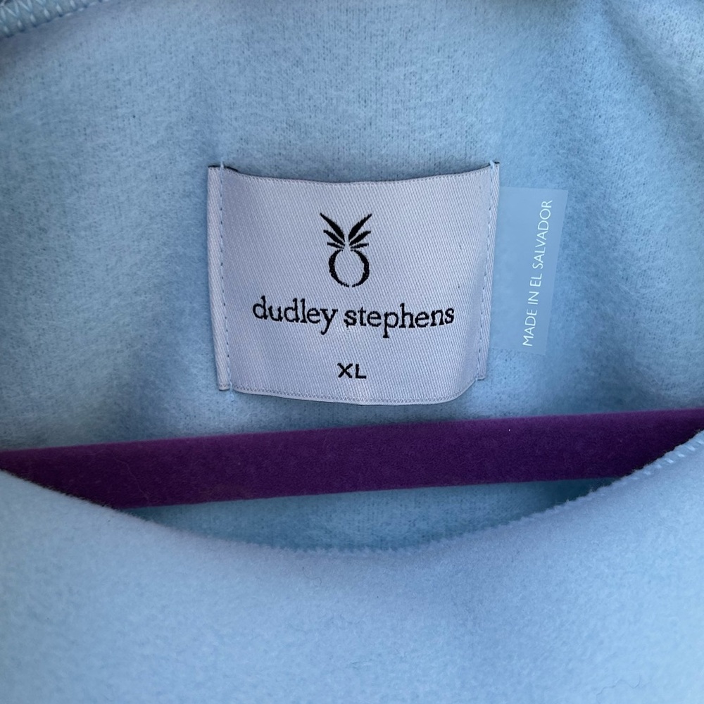 Dudley Stephens Ice Blue Park Slope Terry Fleece Pull Over Turtleneck Size XL - Picture 6 of 10